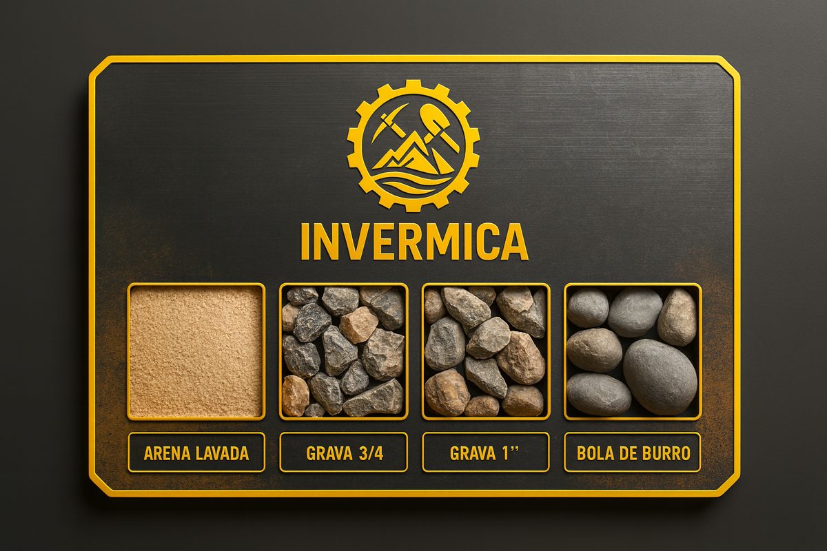 Productos Invermica: arena, grava y agregados